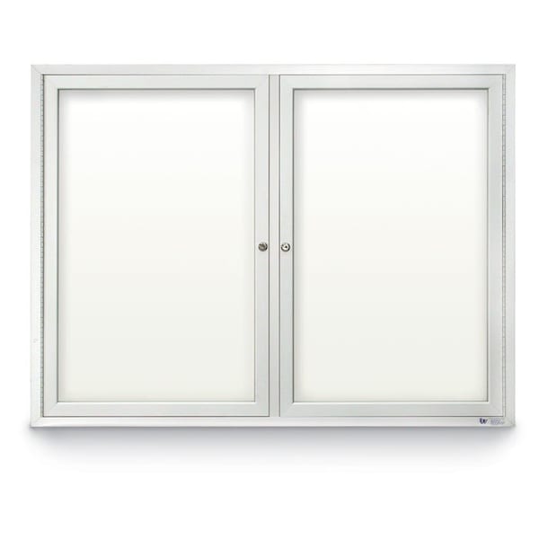 United Visual Products Double Indoor Magnetic Wet/Dry Erase Boa UV8525-BLACK-BLKPORC - main